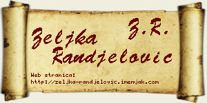 Željka Ranđelović vizit kartica
